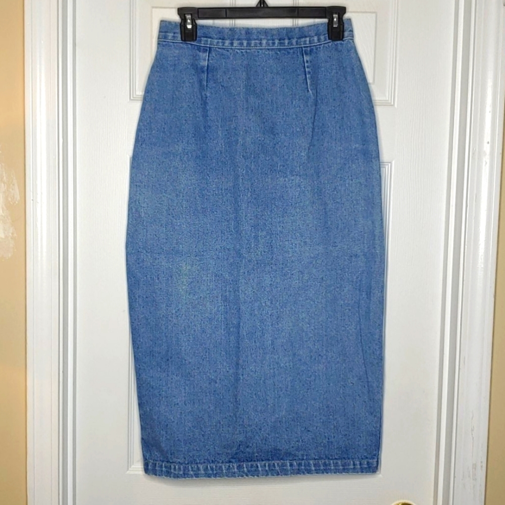 Vintage Midi Jean Skirt